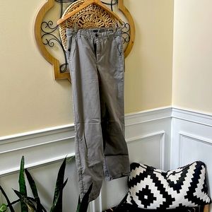 OLD NAVY gray straight leg/adjustable waist size 16 pants with built in flex.